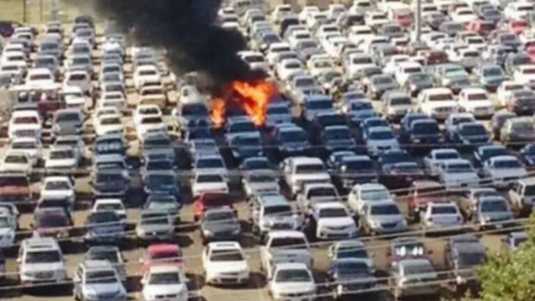 Fire Destroys at Least Four Vehicles Near Mississippi Veterans Memorial Stadium