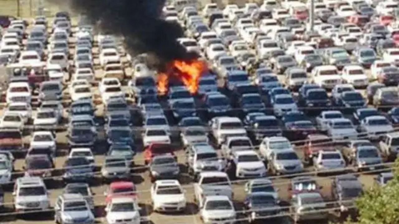 Fire Destroys at Least Four Vehicles Near Mississippi Veterans Memorial Stadium