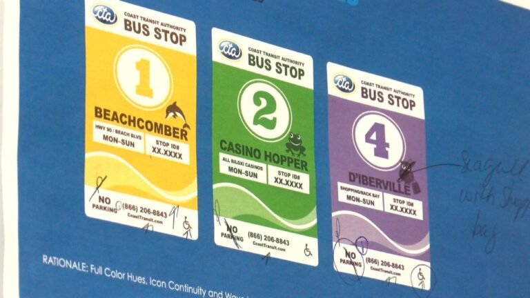 New Bus Stop Signs Light Up Coast Transit Authority Routes