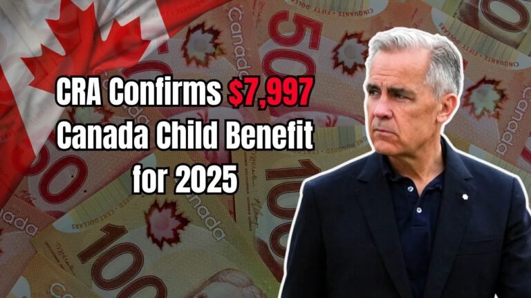 CRA Confirms $7,997 Canada Child Benefit for 2025 — New Monthly Payments Announced