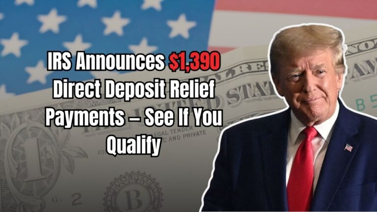 IRS Announces $1,390 Direct Deposit Relief Payments — See If You Qualify