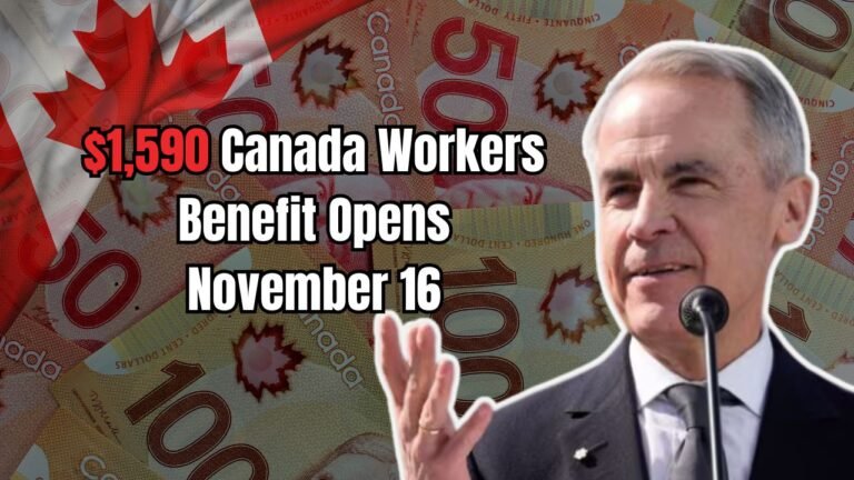 Nationwide Claim Window for $1,590 Canada Workers Benefit Opens November 16, 2025