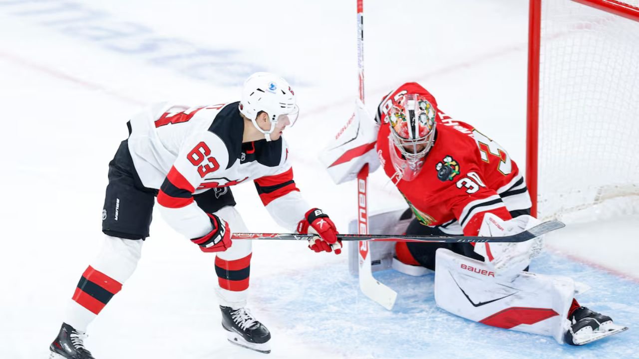 Nemec Completes Hat Trick with OT Winner as Devils Defeat Blackhawks