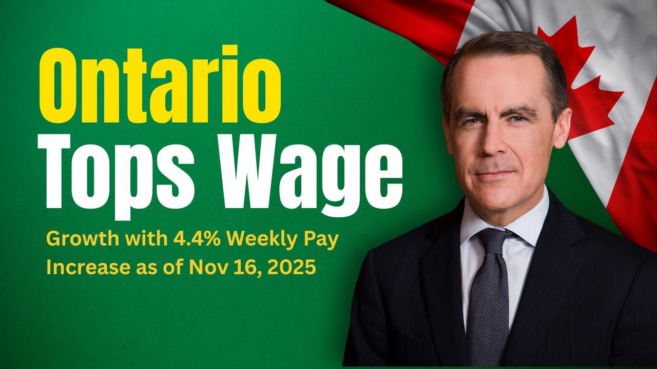 Ontario Tops Wage Growth with 4.4% Weekly Pay Increase as of Nov 16, 2025