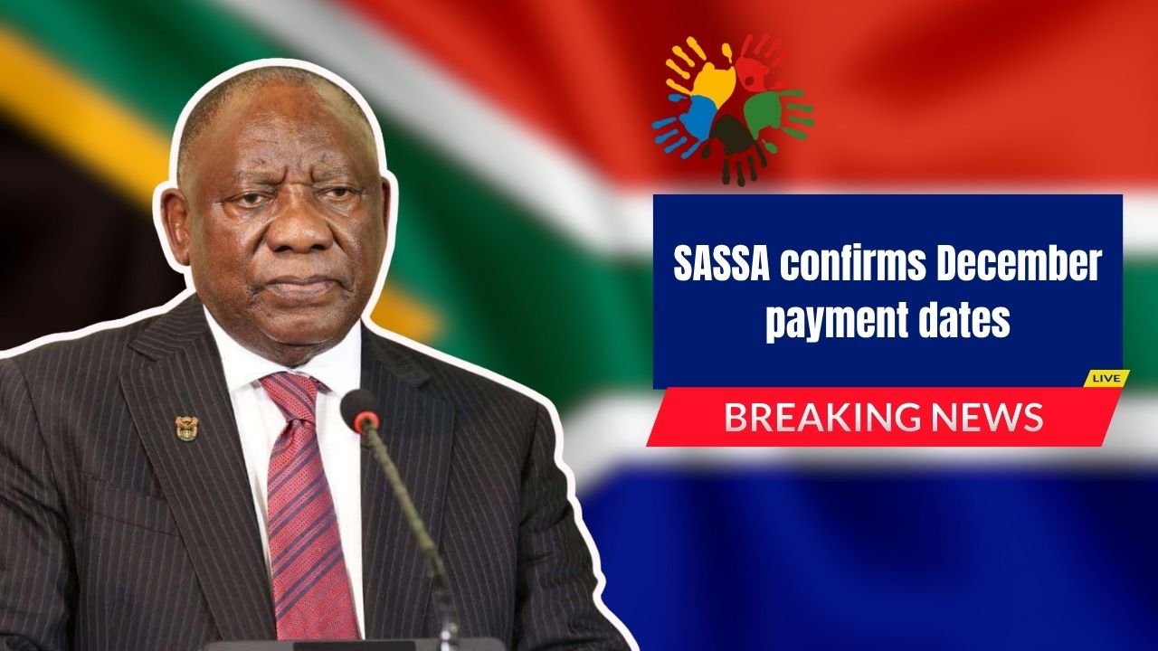 SASSA confirms December payment dates – mark your calendar now
